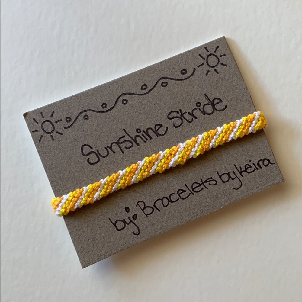 handwoven candy strip bracelet !